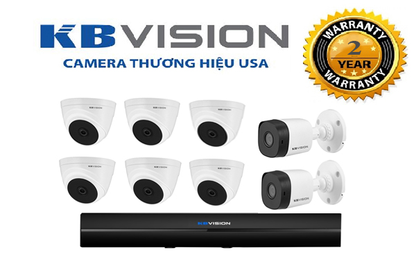 Trọn bộ Camera KBvision 2.0MP 8 mắt Full HD